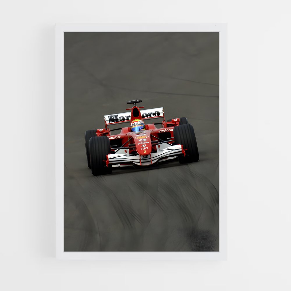 Poster Alonso Sur La Piste – affiche Voitures de Formule 1 (vue 3)